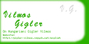 vilmos gigler business card